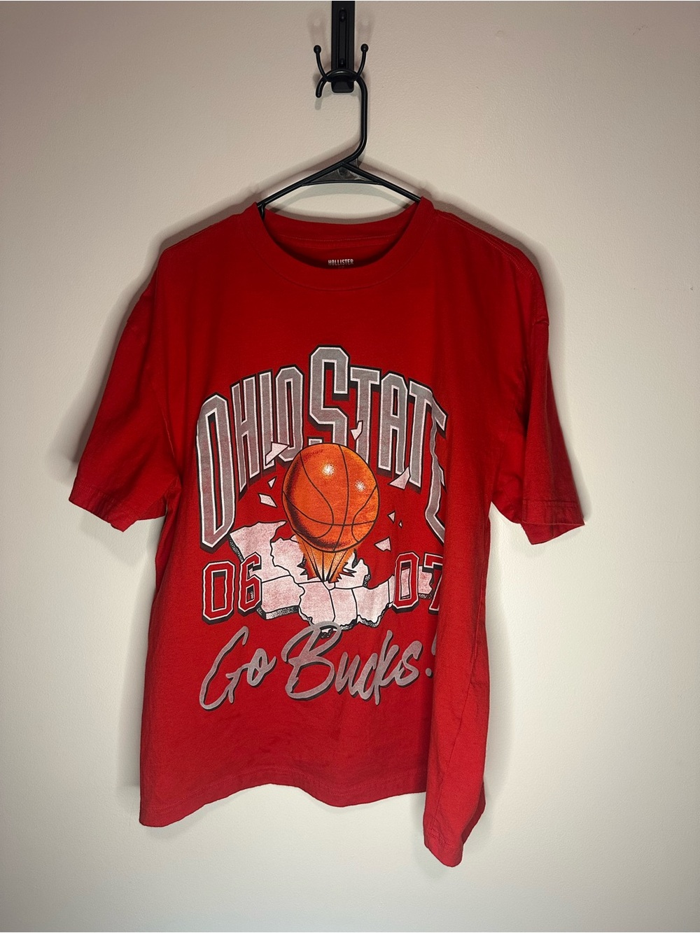 Hollister Red Boxy Fit Graphic Tee